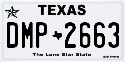 TX license plate DMP2663