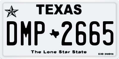 TX license plate DMP2665