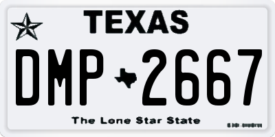 TX license plate DMP2667
