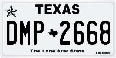 TX license plate DMP2668