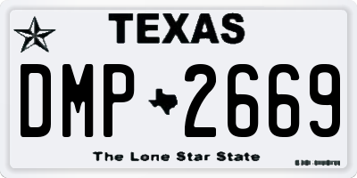 TX license plate DMP2669