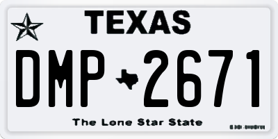 TX license plate DMP2671