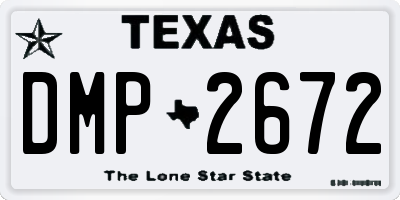 TX license plate DMP2672