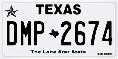 TX license plate DMP2674