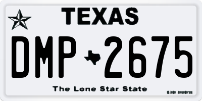 TX license plate DMP2675