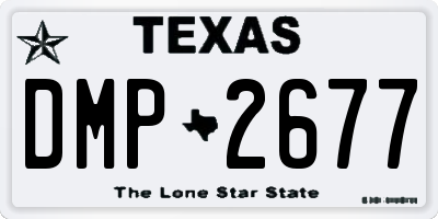 TX license plate DMP2677