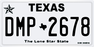 TX license plate DMP2678
