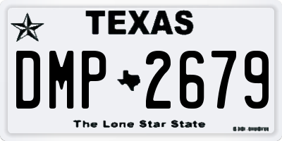 TX license plate DMP2679