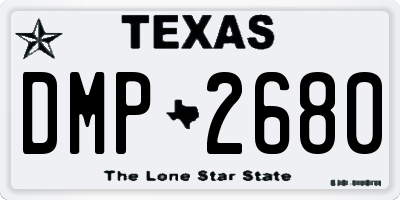 TX license plate DMP2680