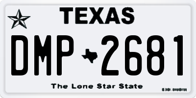 TX license plate DMP2681