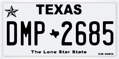 TX license plate DMP2685