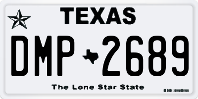 TX license plate DMP2689