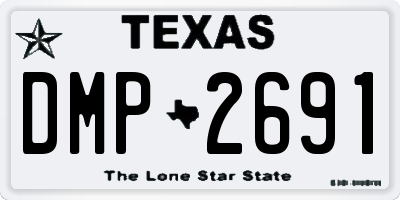 TX license plate DMP2691