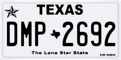 TX license plate DMP2692