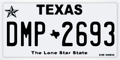 TX license plate DMP2693