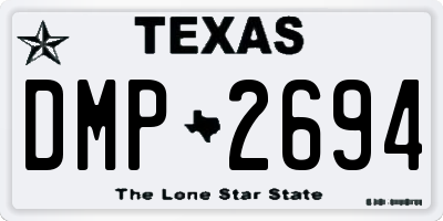 TX license plate DMP2694
