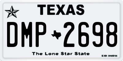 TX license plate DMP2698
