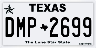 TX license plate DMP2699