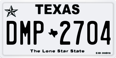TX license plate DMP2704