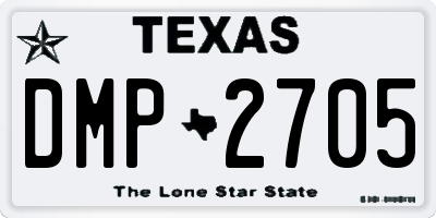 TX license plate DMP2705