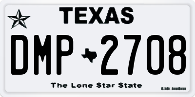 TX license plate DMP2708