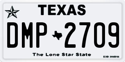 TX license plate DMP2709