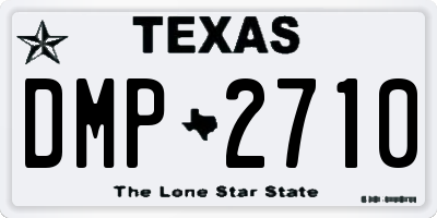 TX license plate DMP2710