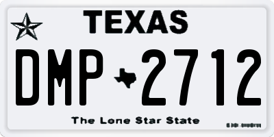 TX license plate DMP2712