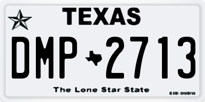 TX license plate DMP2713
