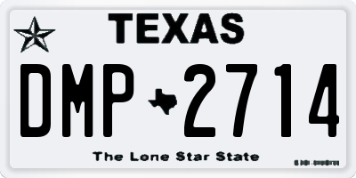 TX license plate DMP2714