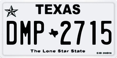 TX license plate DMP2715