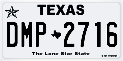 TX license plate DMP2716