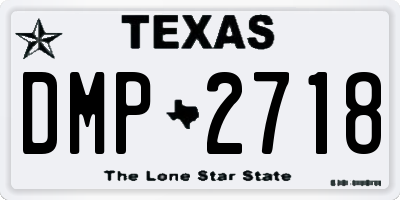 TX license plate DMP2718