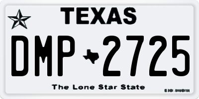 TX license plate DMP2725