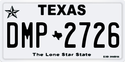 TX license plate DMP2726