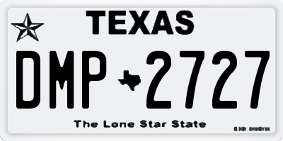 TX license plate DMP2727