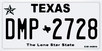 TX license plate DMP2728