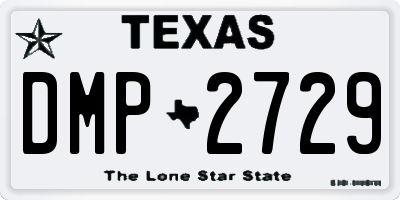 TX license plate DMP2729