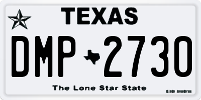 TX license plate DMP2730