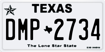 TX license plate DMP2734