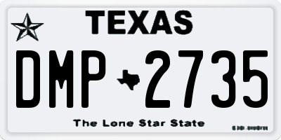 TX license plate DMP2735