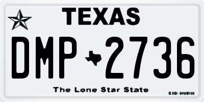 TX license plate DMP2736