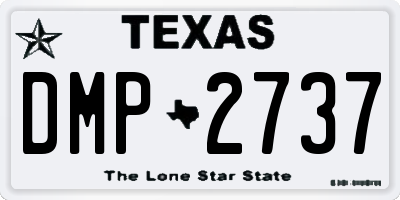 TX license plate DMP2737