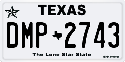 TX license plate DMP2743