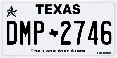 TX license plate DMP2746