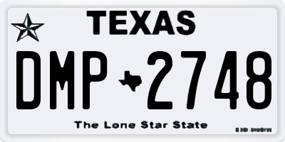 TX license plate DMP2748