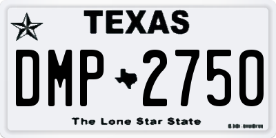 TX license plate DMP2750