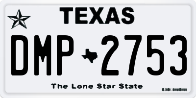 TX license plate DMP2753