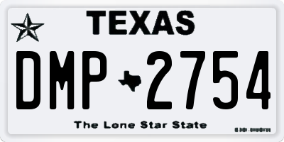 TX license plate DMP2754