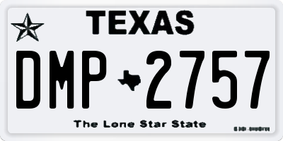 TX license plate DMP2757